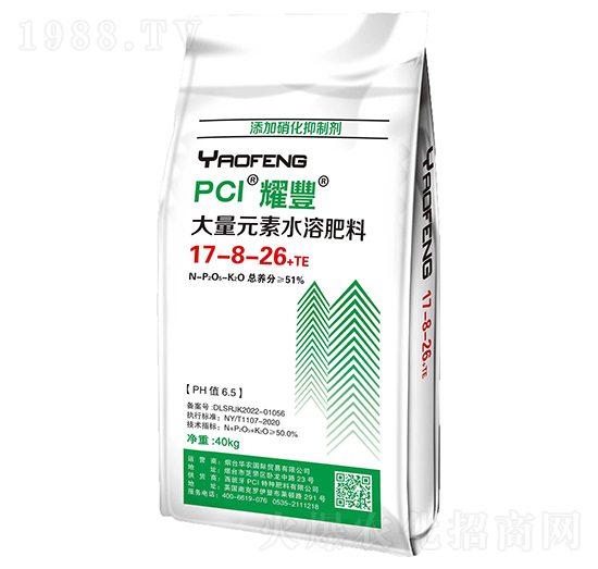 耀豐大量元素水溶肥17-8-26+TE-華農(nóng)國際