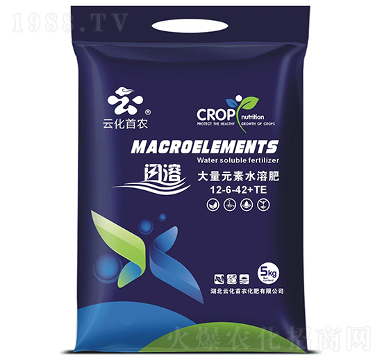 閃溶大量元素水溶肥12-6-42+TE-云化首農(nóng)