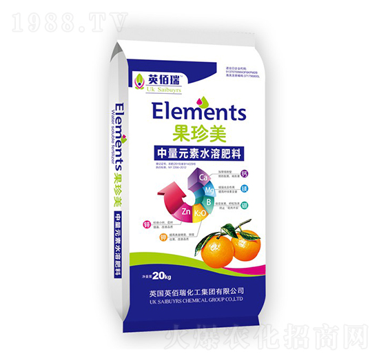 果珍美中量元素水溶肥料-英佰瑞-榮耀農(nóng)業(yè)