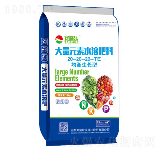 均衡生長(zhǎng)型大量元素水溶肥20-20-20+TE-賽施樂-榮耀農(nóng)業(yè)