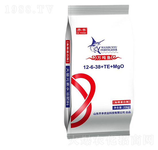 魚(yú)精蛋白酶大量元素水溶肥12-6-38+TE+MgO-萬(wàn)噸魚(yú)-齊豐農(nóng)業(yè)