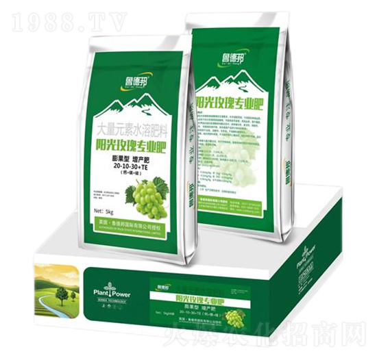 陽(yáng)光玫瑰專用膨果型大量元素水溶肥料20-10-30+TE-魯?shù)掳? style=