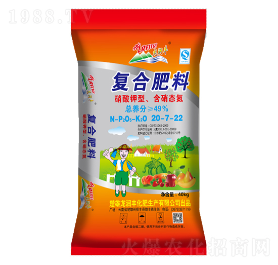 硫酸鉀型復(fù)合肥料20-7-22-龍潤豐
