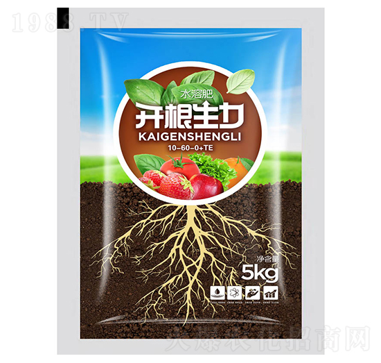 大量元素水溶肥粉劑10-60-0+TE-開根生力-云大科技