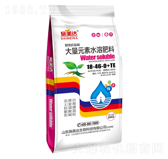 大量元素水溶肥料18-46-0+TE-施美達