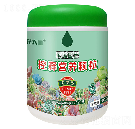 800克多肉型家庭園藝控釋營(yíng)養(yǎng)顆粒-花大帥-綠沃肥業(yè)