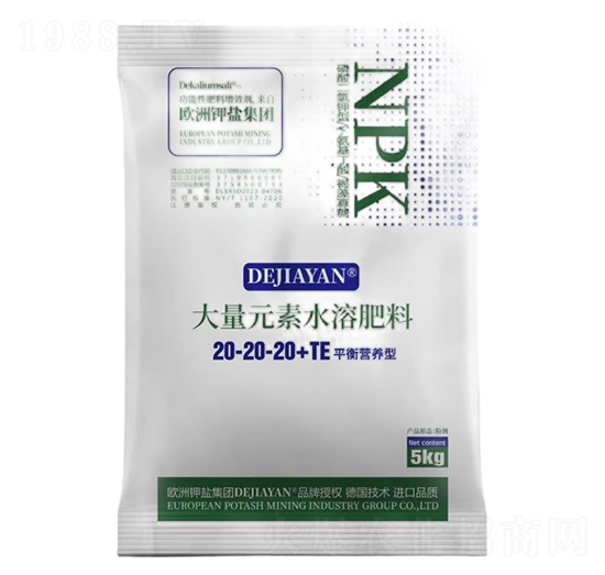 平衡營(yíng)養(yǎng)型大量元素水溶肥料20-20-20+TE-德鉀鹽國(guó)際