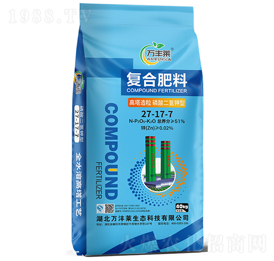 高塔造粒磷酸二氫鉀型復合肥料27-17-7-萬豐萊-頓貝