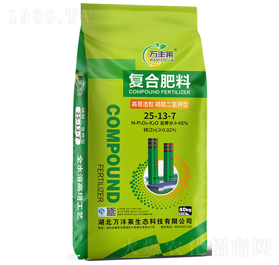 高塔造粒磷酸二氫鉀型復(fù)合肥料25-13-7-萬豐萊-頓貝