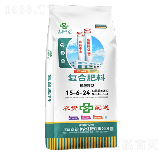硫酸鉀型復合肥料15-6-24-嘉新中農