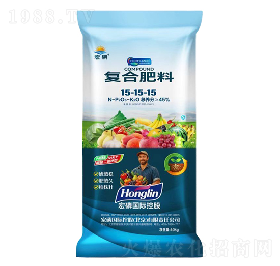40kg復(fù)合肥料15-15-15-宏磷國際