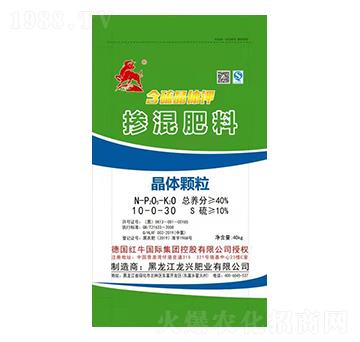 含硫晶體鉀摻混肥料10-0-30-江龍興