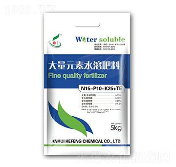 5kg大量元素水溶肥料15-10-25+TE-禾豐