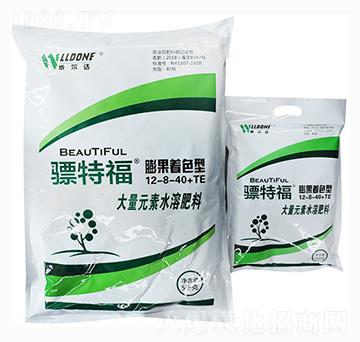 膨果著色型大量元素水溶肥料12-8-40+TE-驃特福-威原天盛