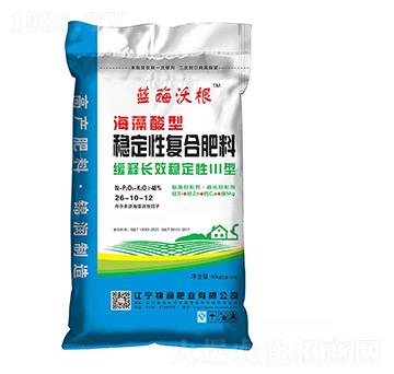 海藻酸型穩(wěn)定性復(fù)合肥料26-10-12-藍(lán)酶沃根-錦潤肥業(yè)