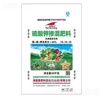 瓜果蔬菜專用硫酸鉀摻混肥料18-12-18-海德農(nóng)-金燦生物