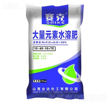 大量元素水溶肥料10-40-10+TE-賽克-臺達肥業(yè)