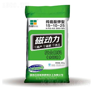 純硫酸鉀型復(fù)合肥料15-10-25-磁動(dòng)力-百田
