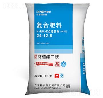 腐植酸二胺復(fù)合肥料-24-12-5（50kg）-拉多美化肥