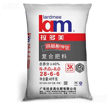腐植酸鉀型復(fù)合肥料（出口裝）28-6-6-拉多美化肥
