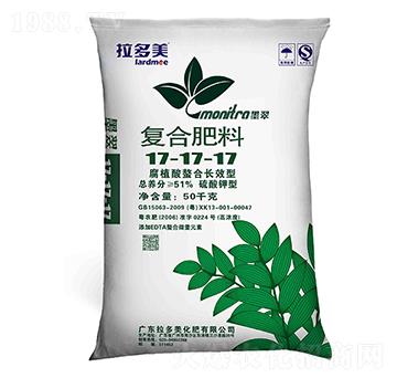 復(fù)合肥料-墨翠（17-17-17）硫酸鉀型-拉多美化肥