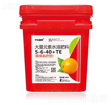 膨果著色型大量元素水溶肥料5-6-40+TE-宇東植康-圣金肥業(yè)