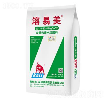 大量元素水溶肥料20-10-20+4MgO+TE-紅牛-德鉀鹽農(nóng)業(yè)