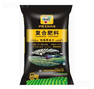 海藻黑動(dòng)力復(fù)合肥料22-7-12+TE-美納斯-凱多化肥