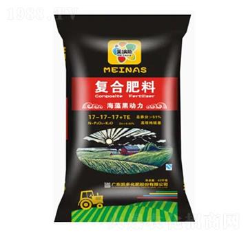 海藻黑動(dòng)力復(fù)合肥料17-17-17+TE-美納斯-凱多化肥