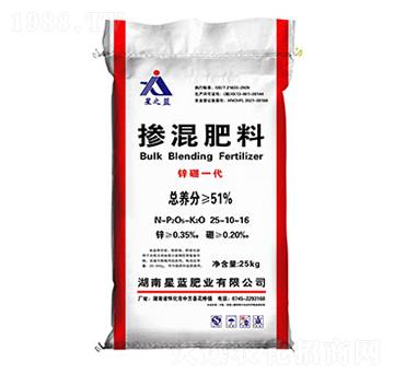 摻混肥25-10-15-鋅硼一代-星藍(lán)肥業(yè)