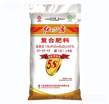 高塔純硫酸鉀復(fù)合肥料17-17-17+5S-紅四方