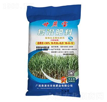 甘蔗適用植物生態(tài)顆粒復(fù)混肥料16-8-12-甘蔗寶-豐收肥業(yè)