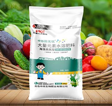 海藻高氮型大量元素水溶肥料30-10-10+TE-中爍生物
